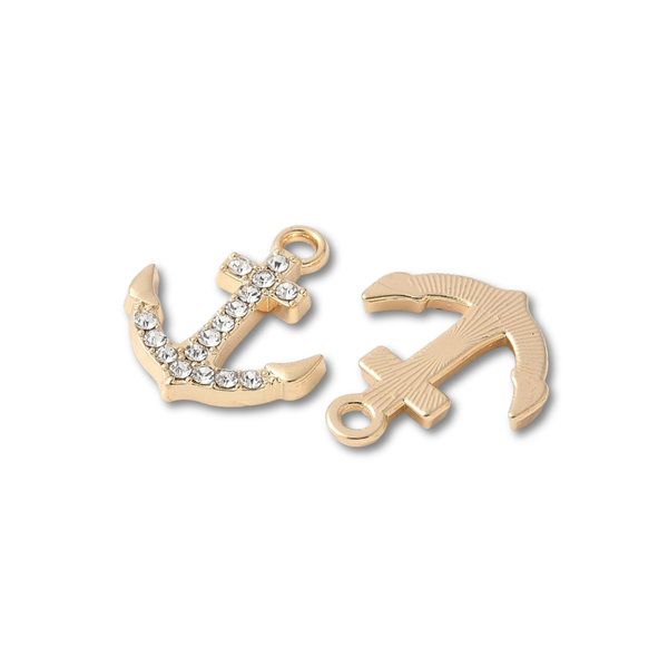 Gold Alloy Anchor Charm