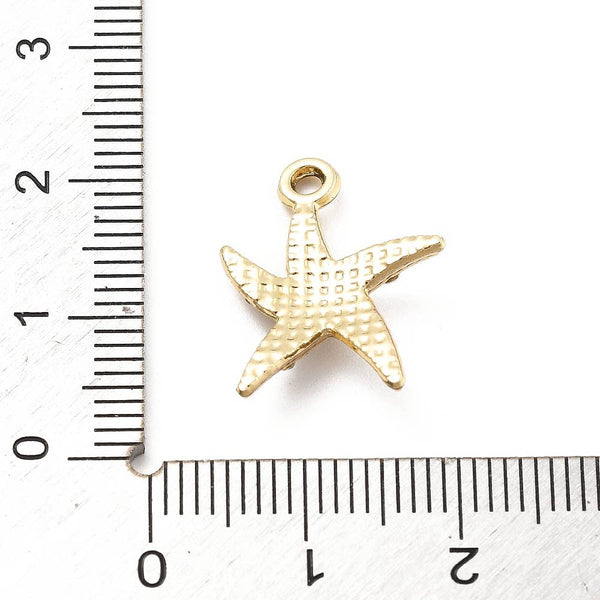 Gold Alloy Starfish Charm