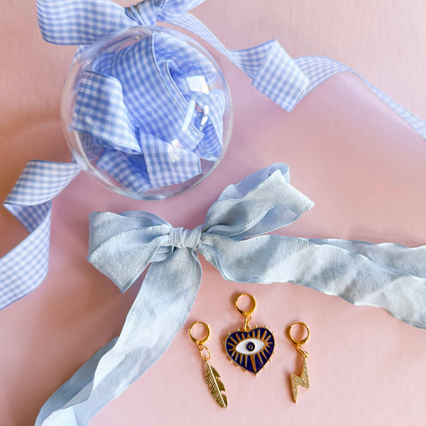 Ornament Sneaker Lace Sets | Trendy Shoe Charms & Laces: Pink Gingham Ornament
