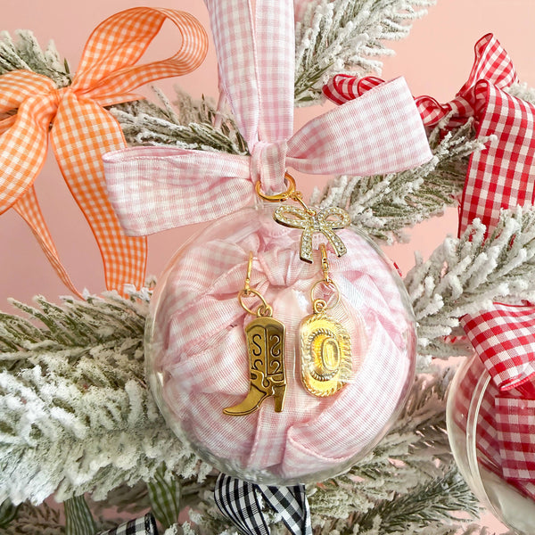 Ornament Sneaker Lace Sets | Trendy Shoe Charms & Laces: Red Gingham Ornament