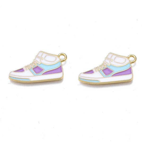 Gold Alloy Sneaker Charm: Purple