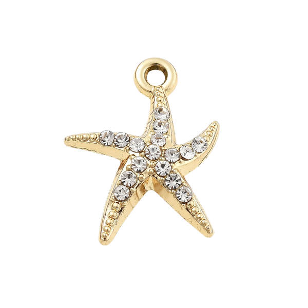 Gold Alloy Starfish Charm