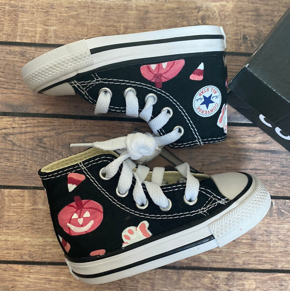 Toddler Size 4 - Pink Halloween High Top Converse | Ready to Ship Sale