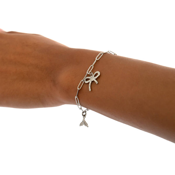 18K Gold PVD Stainless Steel Mermaid Tail Charm: Gold