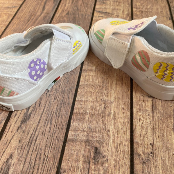 Toddler Size 4 - Easter Egg Slip On Vans
