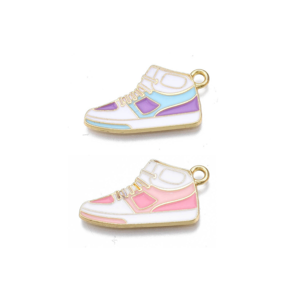 Gold Alloy Sneaker Charm: Purple