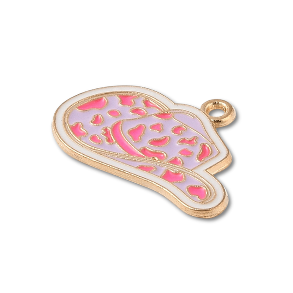 Gold Alloy Pink Cowboy Hat Charm