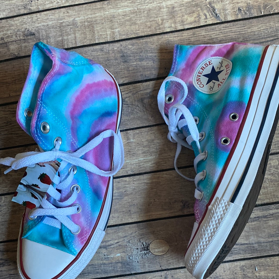 Ready To Ship Tie Dye High Top Converse Women's Size – With