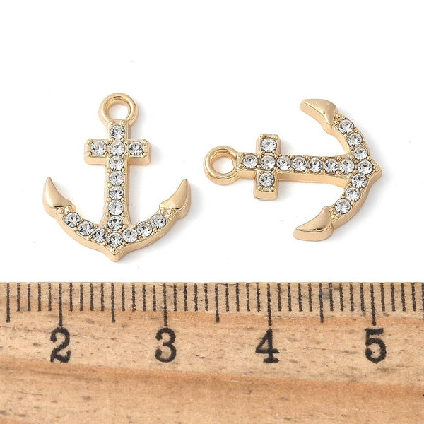 Gold Alloy Anchor Charm