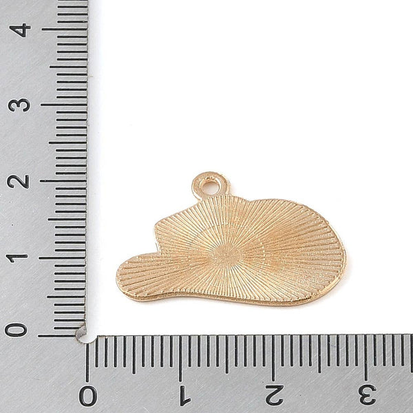 Gold Alloy Pink Cowboy Hat Charm