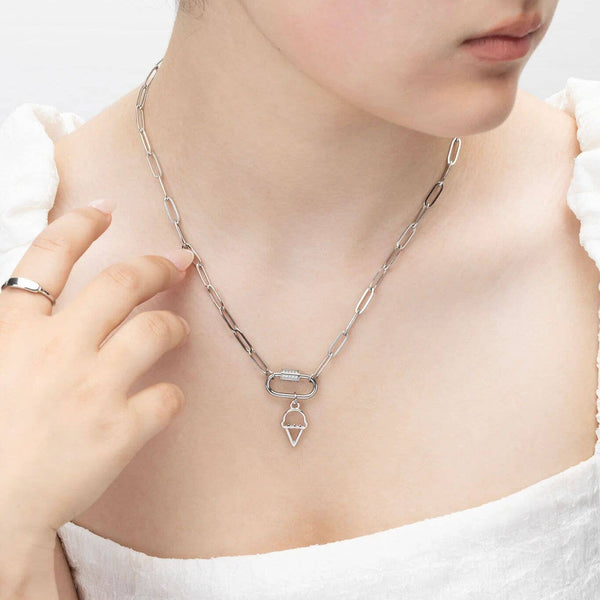 18K Gold PVD Stainless Steel Ice cream Charm: Gold