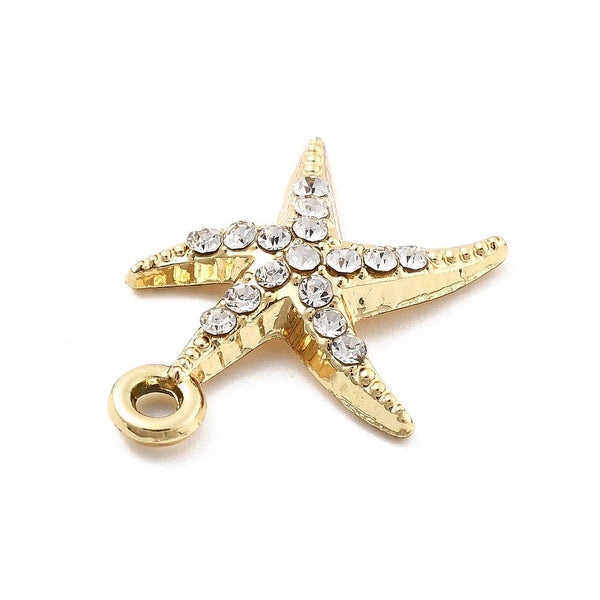 Gold Alloy Starfish Charm