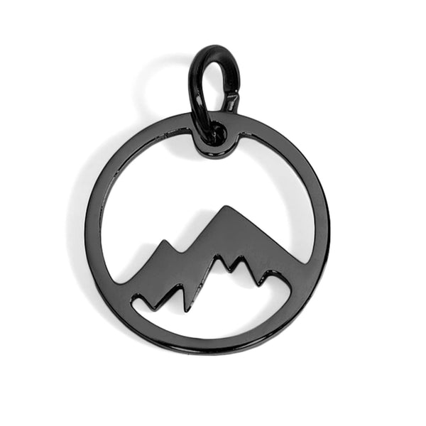 Stainless Steel Mountain Charm: Gold