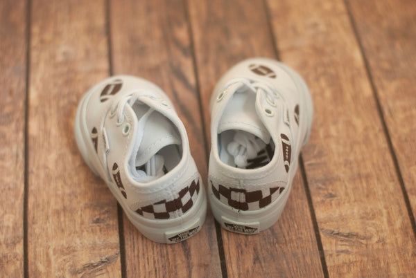 Hand Painted Checkered Football Vans