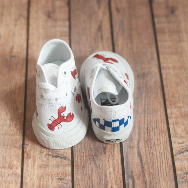 Hand Painted Checkered Lobster Vans | Custom Lobster Vans