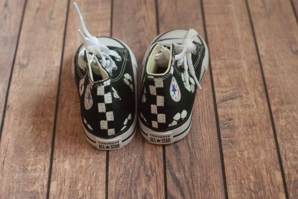 Hand-Painted Soccer High Top Converse