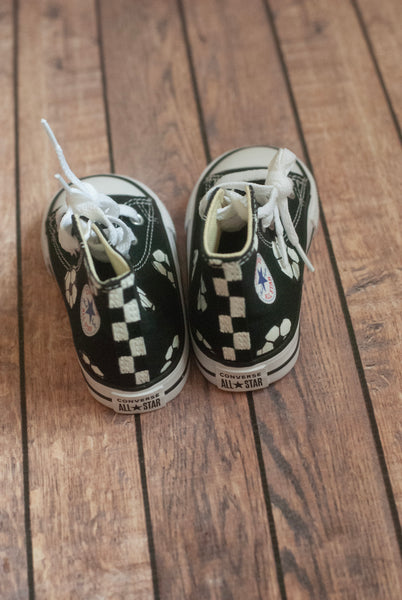 Hand-Painted Soccer High Top Converse
