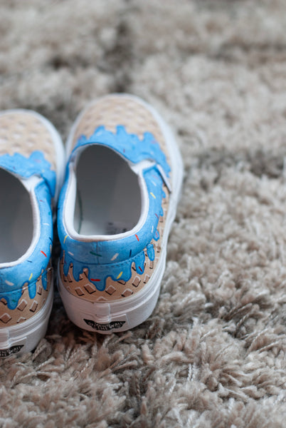 Blue Icecream Slip On vans