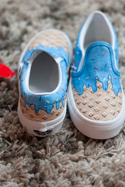 Blue Icecream Slip On vans