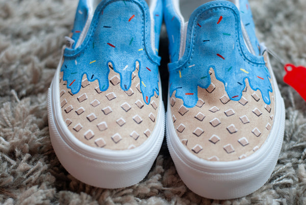 Blue Icecream Slip On vans
