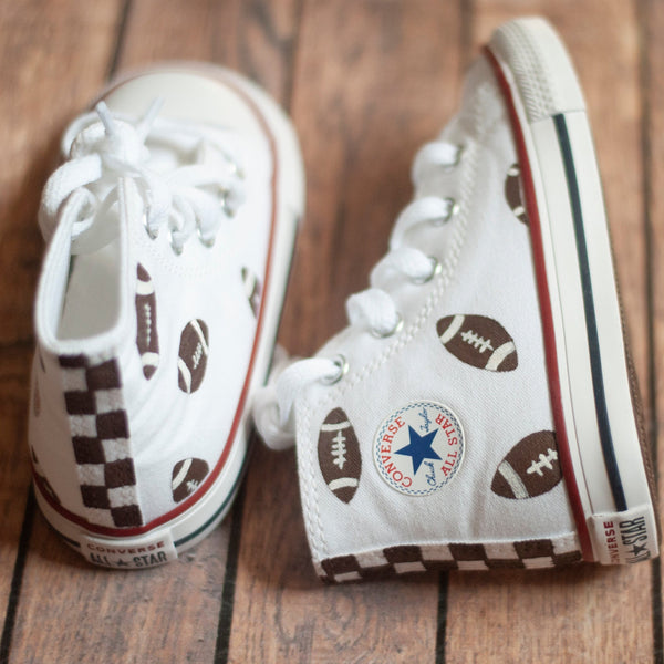 Checkered Football High Top Converse