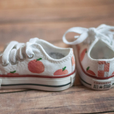 Low Top Peach Converse | Custom Peach Converse