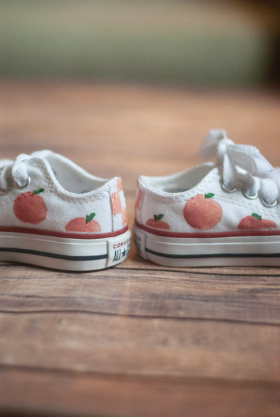 Low Top Peach Converse | Custom Peach Converse
