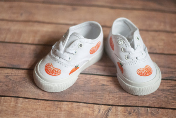 Clementine Hand Painted Tie Vans | Custom Clementine Vans