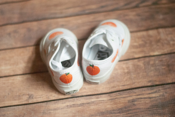 Clementine Hand Painted Tie Vans | Custom Clementine Vans