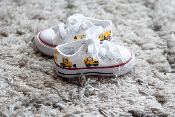 Truck Low Top Converse | Hand Painted Truck Low Top Converse | Truck Converse