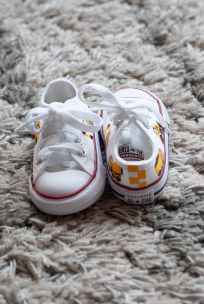 Truck Low Top Converse | Hand Painted Truck Low Top Converse | Truck Converse
