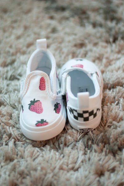 Pink Strawberry Slip On Vans
