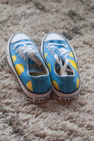 Hand Painted Lemon Low Top Converse