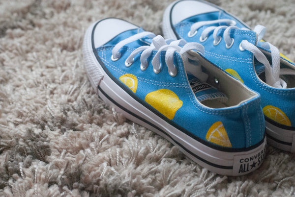 Hand Painted Lemon Low Top Converse