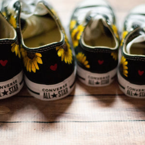 Mommy and Me Low Top Sunflower Converse Set
