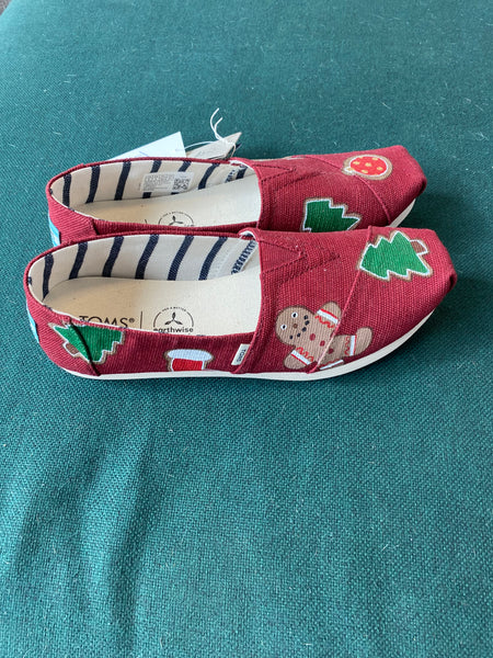 Sugar Cookie Holiday Themed Hand Painted Toms