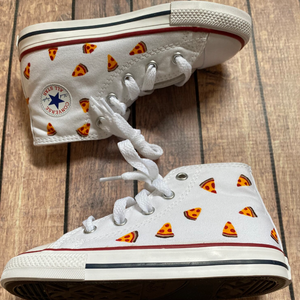 High Top Pizza Converse | Hand Painted Pizza Converse