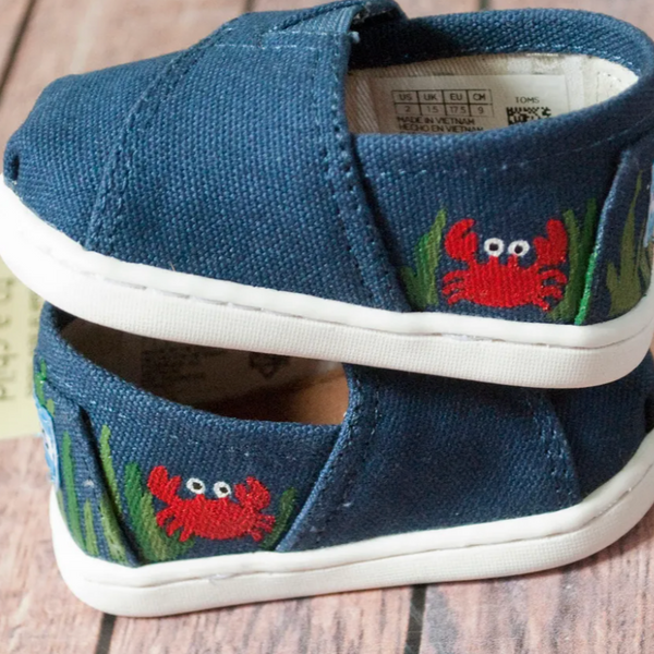 Underwater Themed Hand Painted Tiny Toms