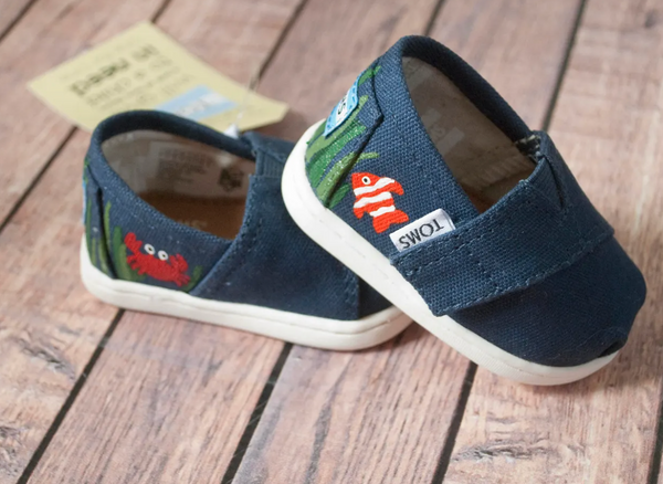 Underwater Themed Hand Painted Tiny Toms