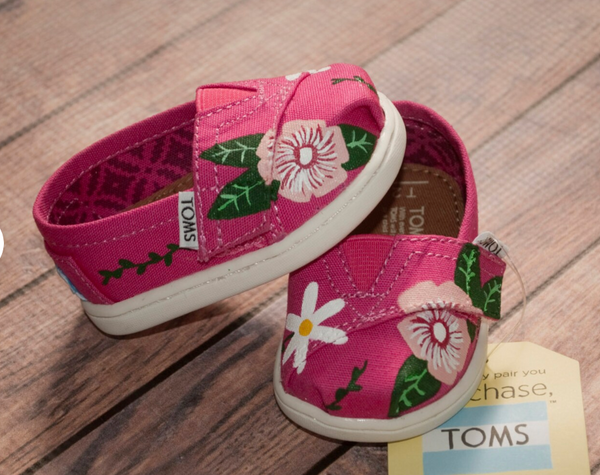 Hand Painted Tropical Flower Tiny Tom's