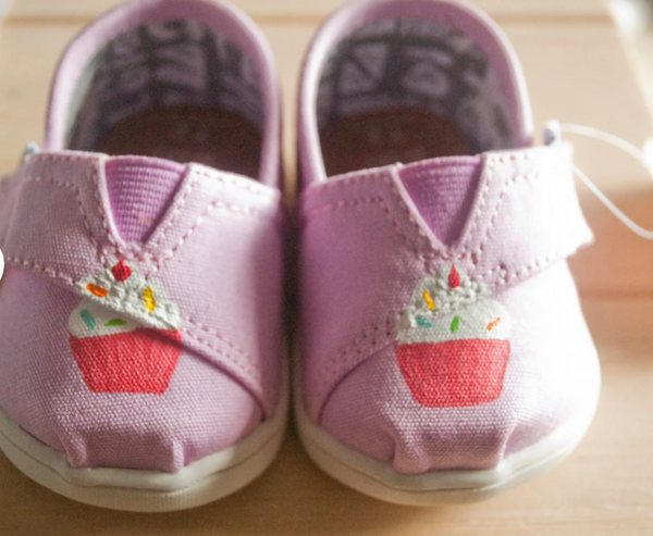 Hand Painted Cupcake Toms