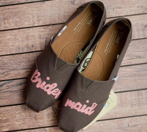 Hand Painted Bridesmaid Toms