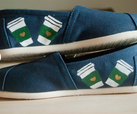 Coffee Cup Hand-Painted Toms