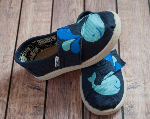 Hand Painted Whale Tiny Toms