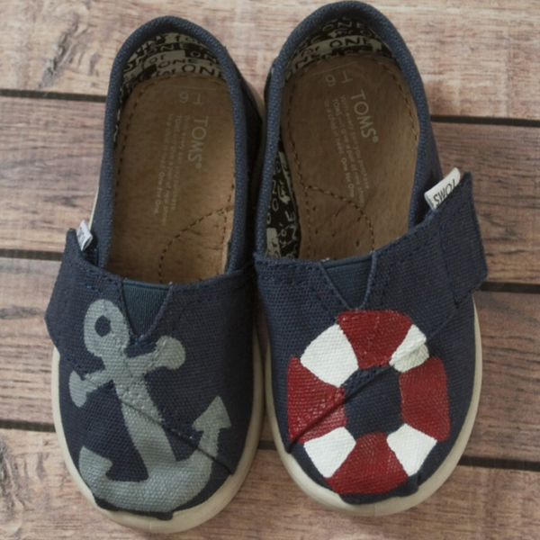 Hand Painted Nautical Tiny Toms
