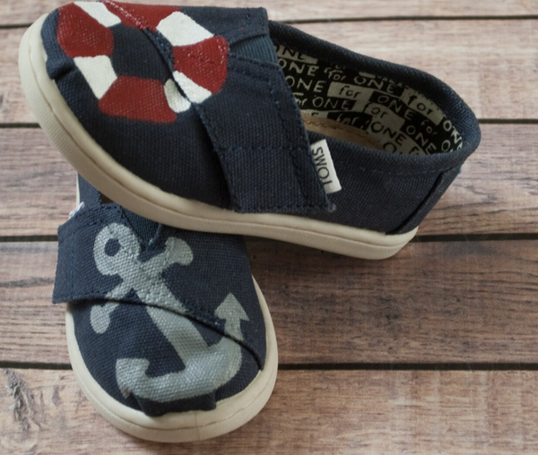 Hand Painted Nautical Tiny Toms