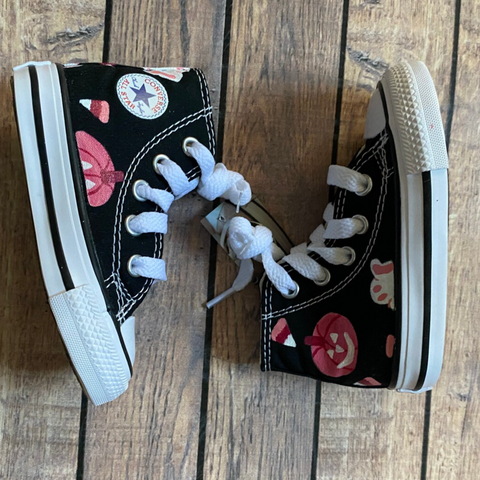 Pink Halloween Hand Painted High Top Converse