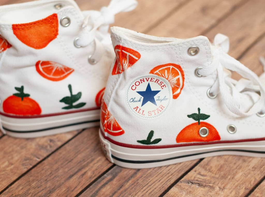 Hand painted top converse shoes