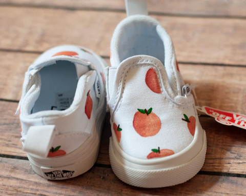Toddler Size 5 - Peach Slip On Vans