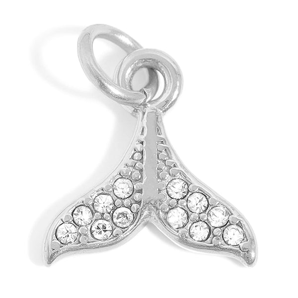 18K Gold PVD Stainless Steel Mermaid Tail Charm: Gold